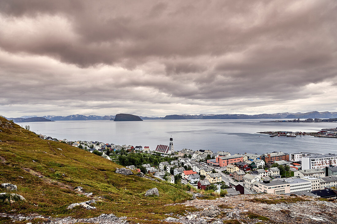 View of Hammerfest, Norway, Europe