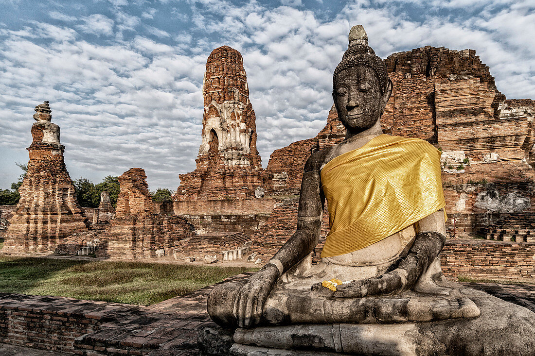 Buddha, Wat Mahatat, Ayutthaya Park, UNESCO, Ayutthaya, Thailand,