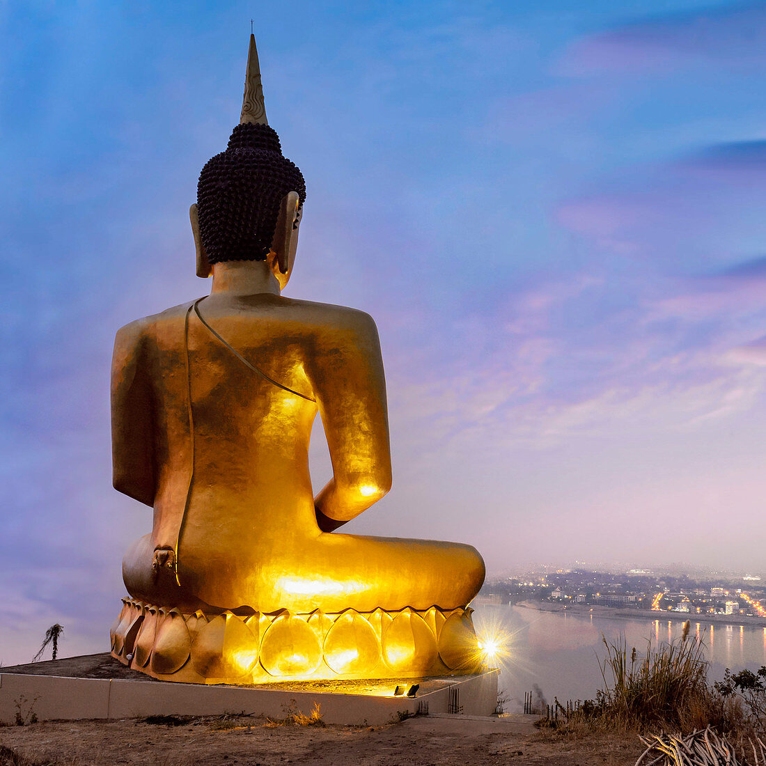 Goldener Buddha, Wat Pho Salao, Pakse, Laos, Indochina, Asien