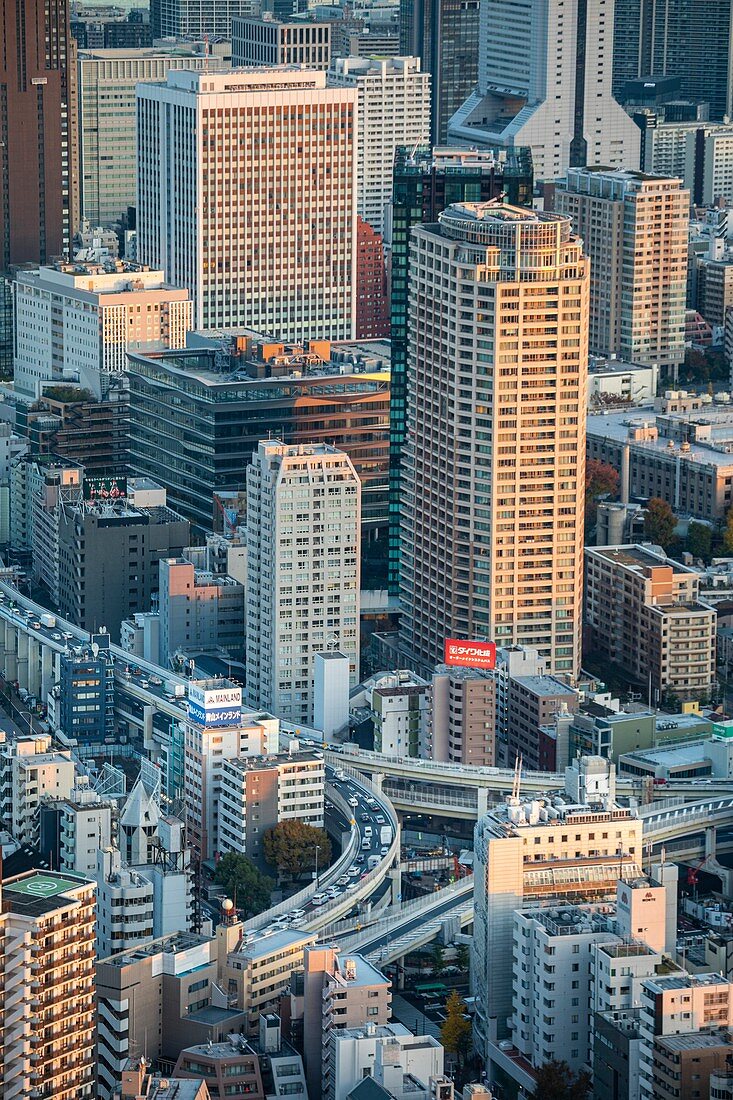 Japan, Tokio, Minato City, Shuto Stadtautobahn