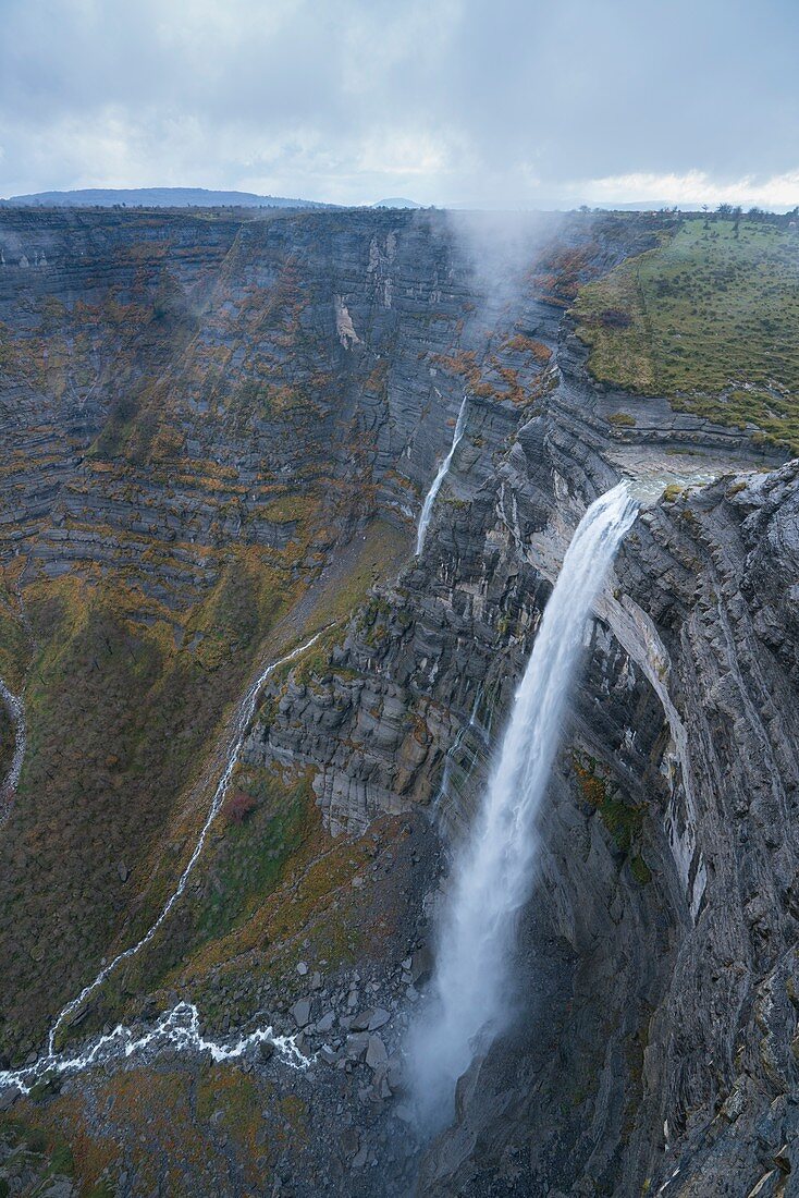 Aussichtspunkt, Salto del Nervion, Fluss Nervion, Berberana, Burgos, Castilla y Leon, Bizkaia, Baskenland, Spanien, Europa