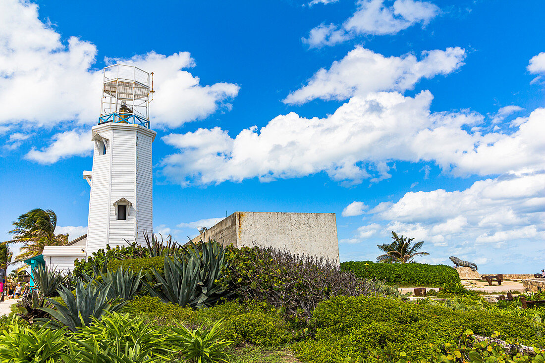 Lighthouse at &quot;Punta Sur&quot; - Cape in the south of &quot;Isla Mujeres&quot;, Quintana Roo, Yucatan Peninsula, Mexico