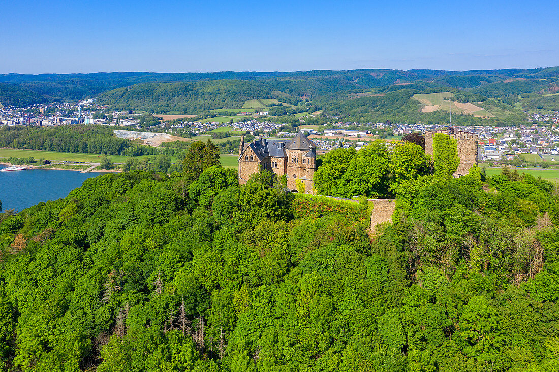 The Rheineck Castle near Bad Breisig, Eifel, Rhine Valley, Rhineland-Palatinate Germany