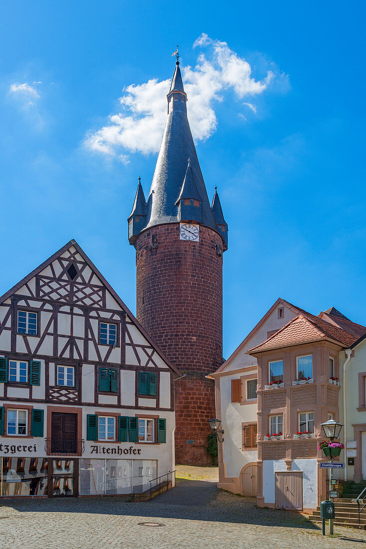 Historic market square of Ottweiler, Saarland, Germany