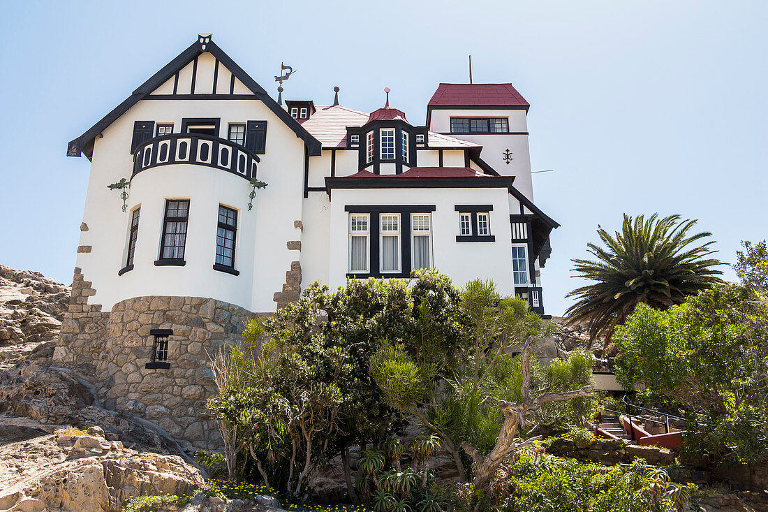 Goerke Haus on a hill in the center of Lüderitz, Namibia