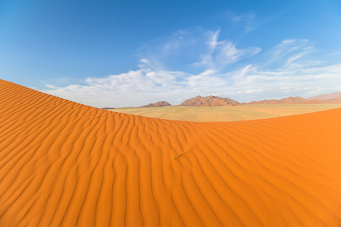 Aussicht von Elim Düne im Abendlicht, Sossusvlei, Sesriem, Namibia