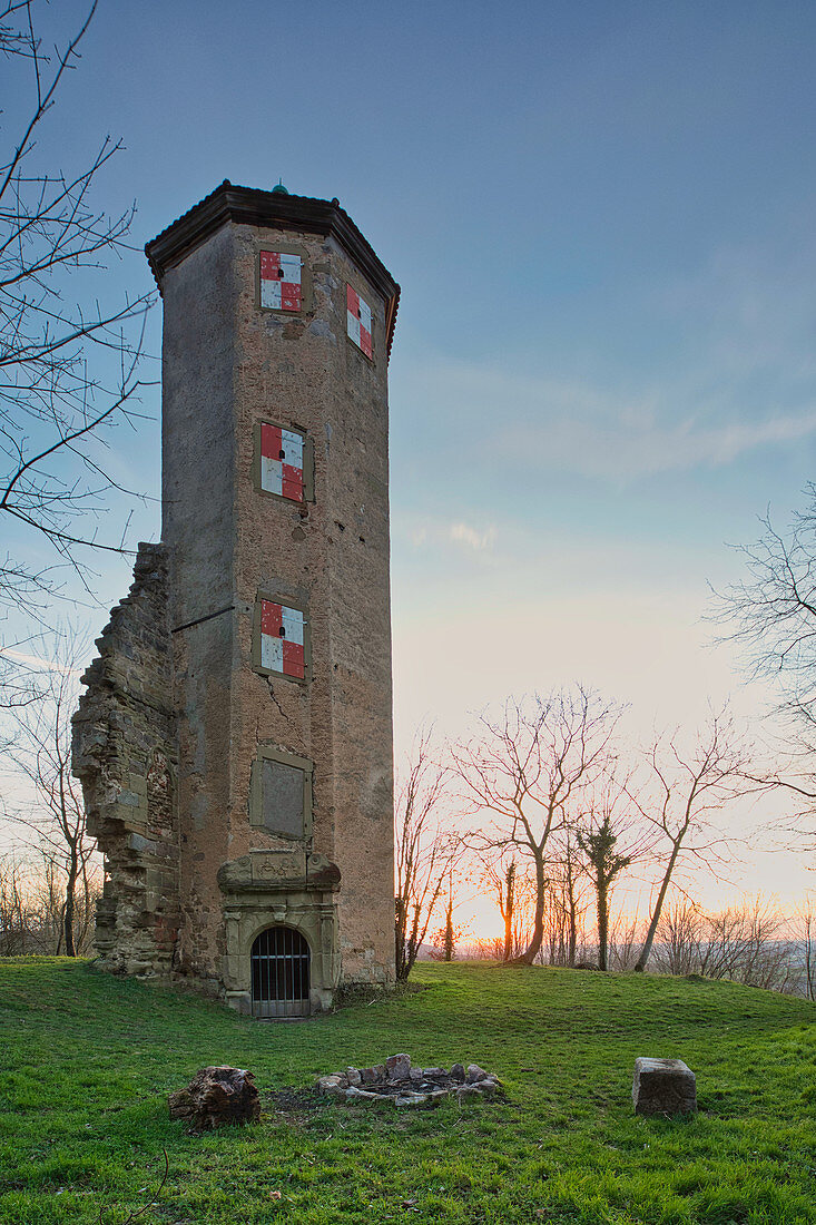 Ruins at Schloßberg, Castell, Kitzingen, Lower Franconia, Franconia, Bavaria, Germany, Europe