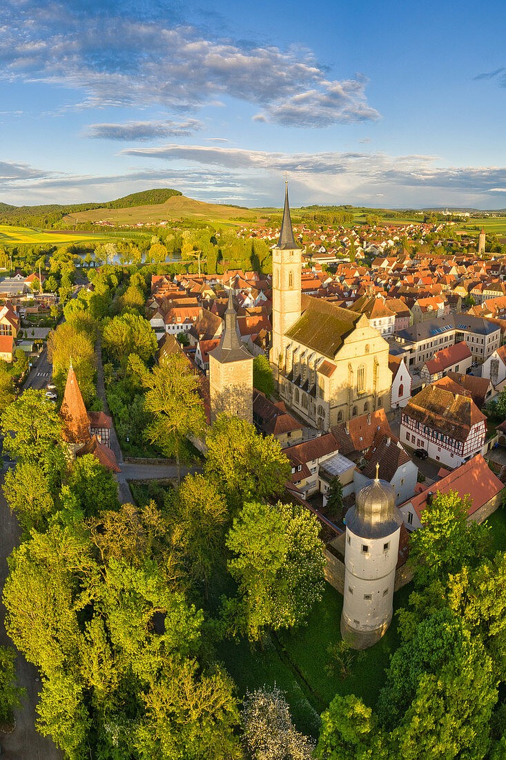Blick auf die Altstadt von Iphofen, Kitzingen, Unterfranken, Franken, Bayern, Deutschland, Europa