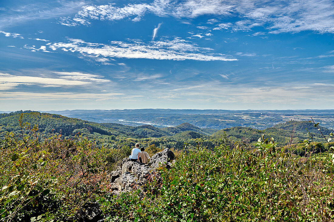 Blick von Ölberg in die Eifel, Siebengebirge, Nordrhein-Westfalen, Deutschland