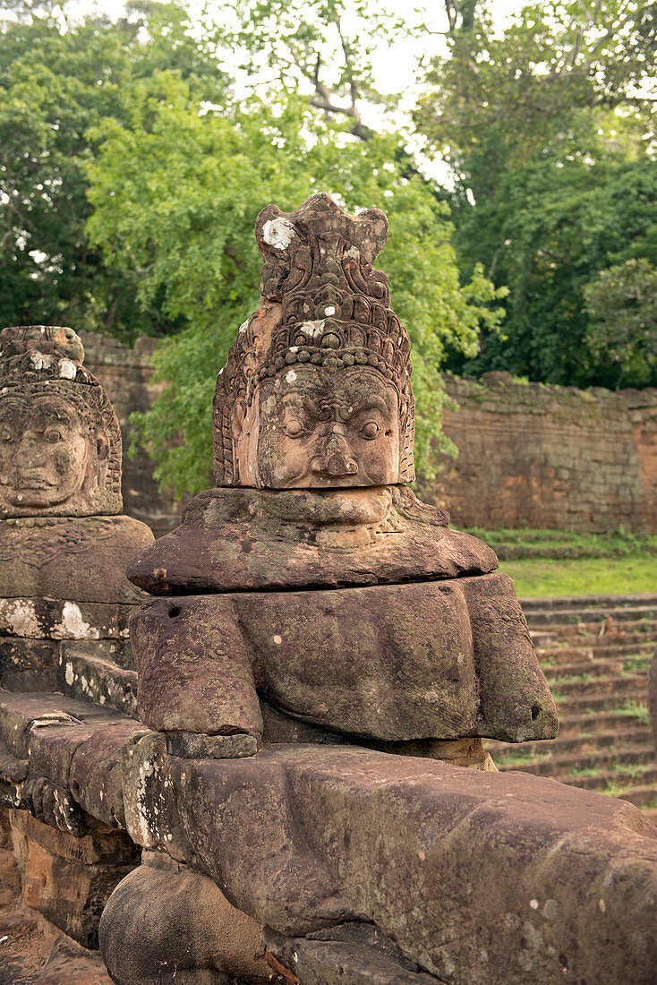 Cambodia, Siem Raep, Angkor, Southern Gate, Guardian