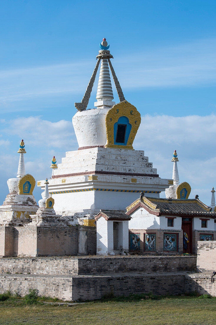 Die goldene Stupa im Kloster Erdene Dsuu in Kharakhorum (Karakorum), Mongolei