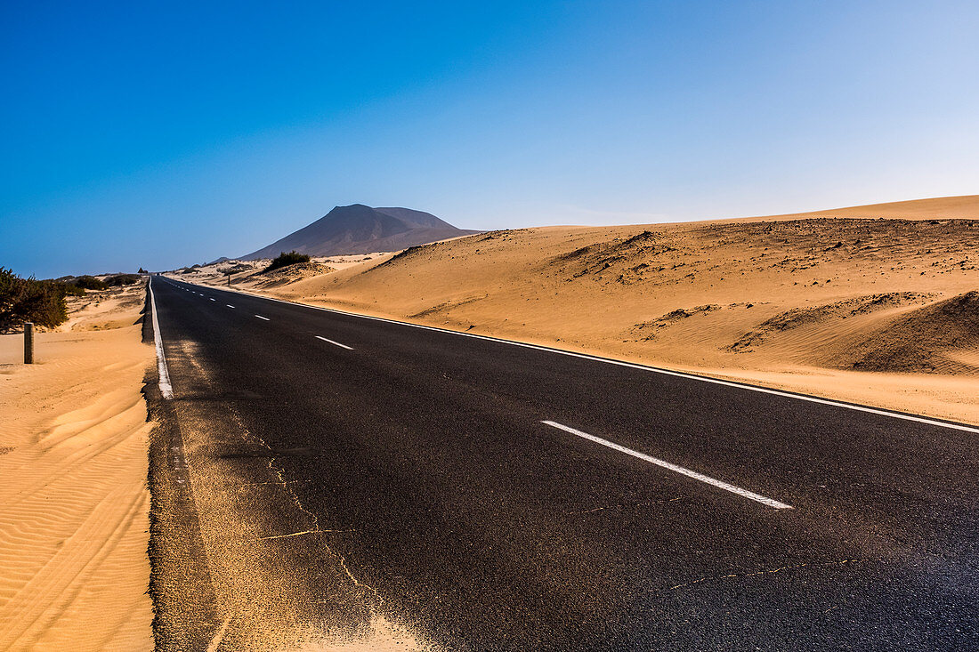Africa, Empty road in desert
