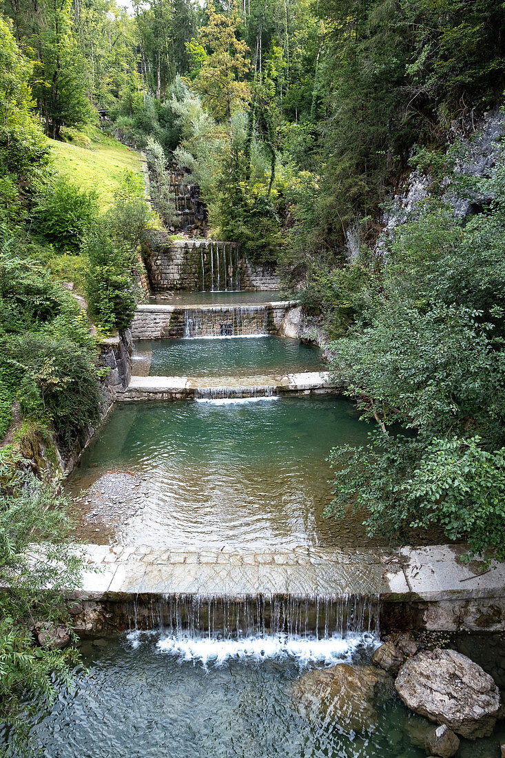 Blick auf den Kobelach am Eingang zur Rappenlochschlucht, Dornbirn, Vorarlberg, Österreich, Europa