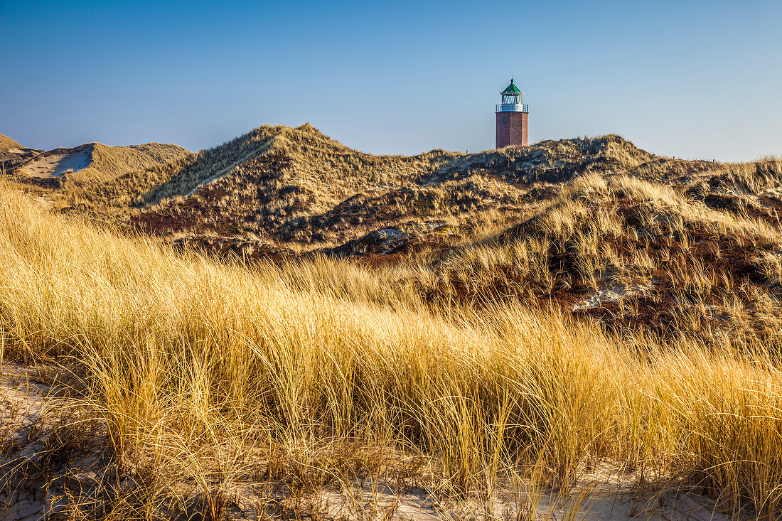 Leuchtturm Rotes Kliff in Kampen, Sylt, Schleswig-Holstein, Deutschland