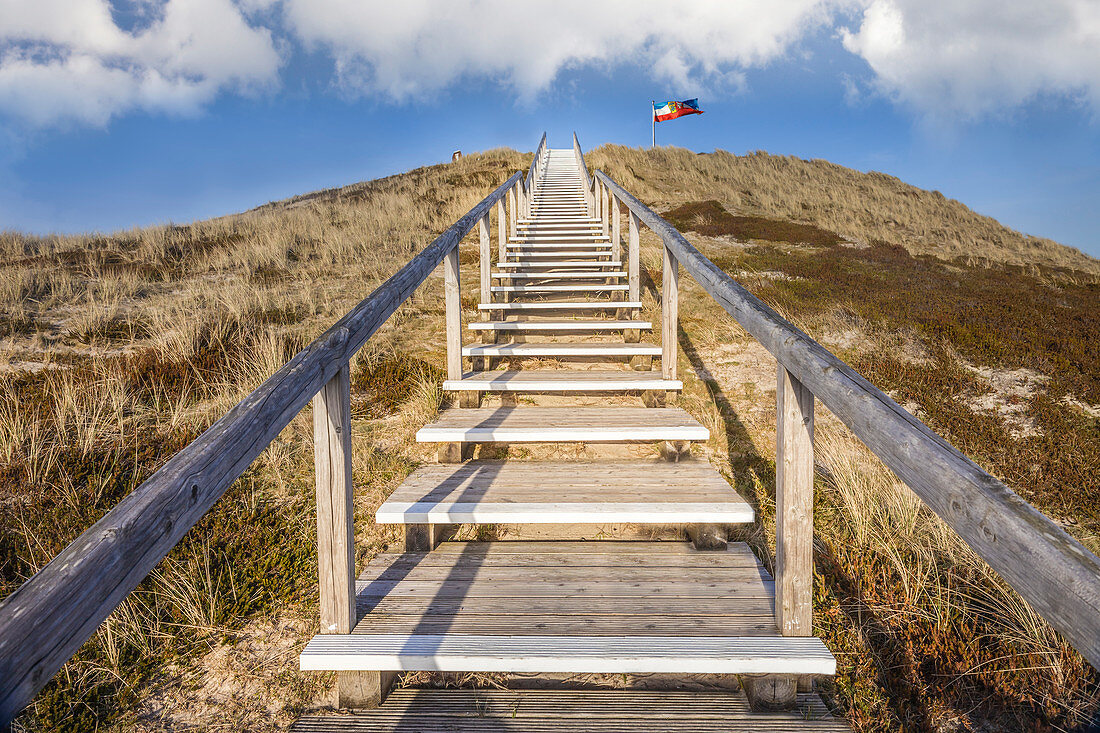 Lookout point on the dunes near List, Sylt, Schleswig-Holstein, Germany