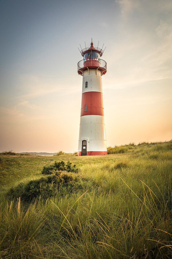 Leuchtturm List-Ost auf der Ellenbogen-Halbinsel, Sylt, Schleswig-Holstein, Deutschland