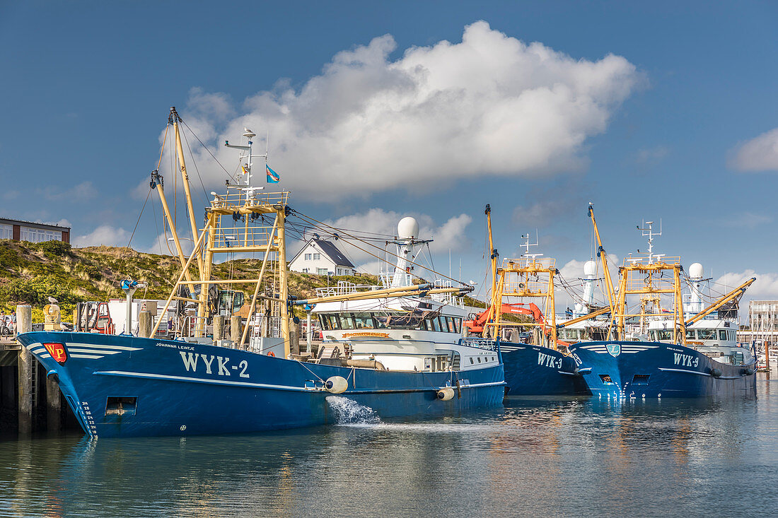 Fischtrawler im Hafen von Hörnum, Sylt, Schleswig-Holstein, Deutschland