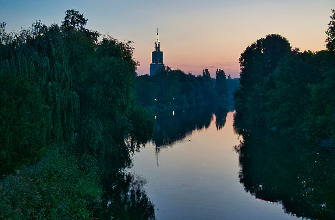 New journey of the Havel, Heilig Geist Stift, in the morning, Potsdam, Land Brandenburg, Germany