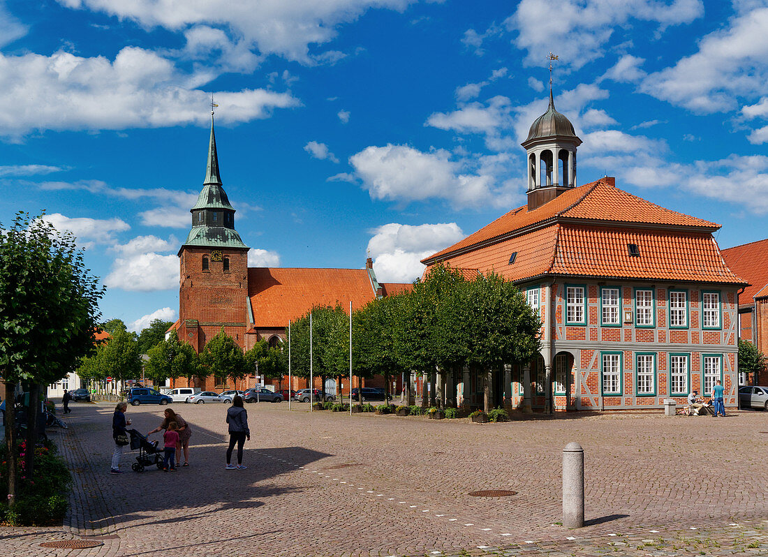 Market square, Boizenburg, Mecklenburg-Western Pomerania, Germany