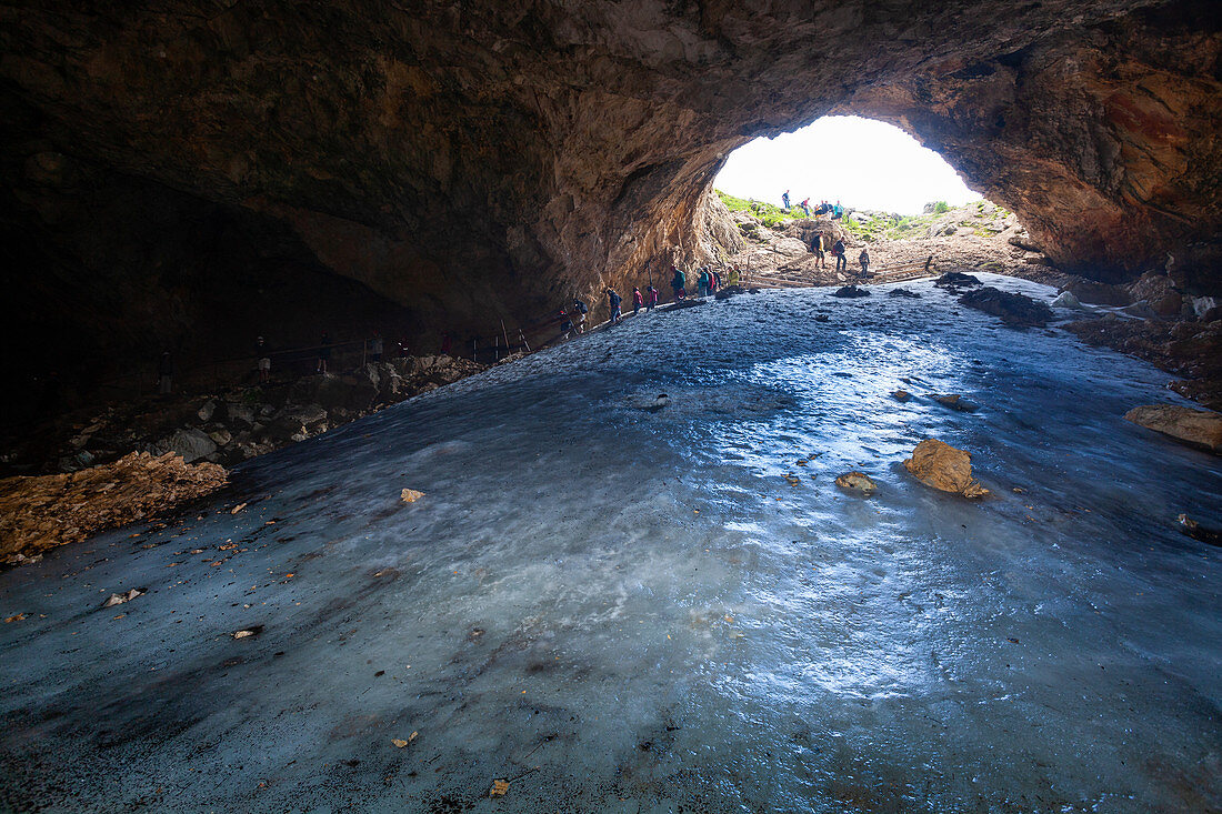 Schellenberger Eishöhle, Untersbergmassiv, Berchtesgadener Land, Oberbayern, Alpen, Europa