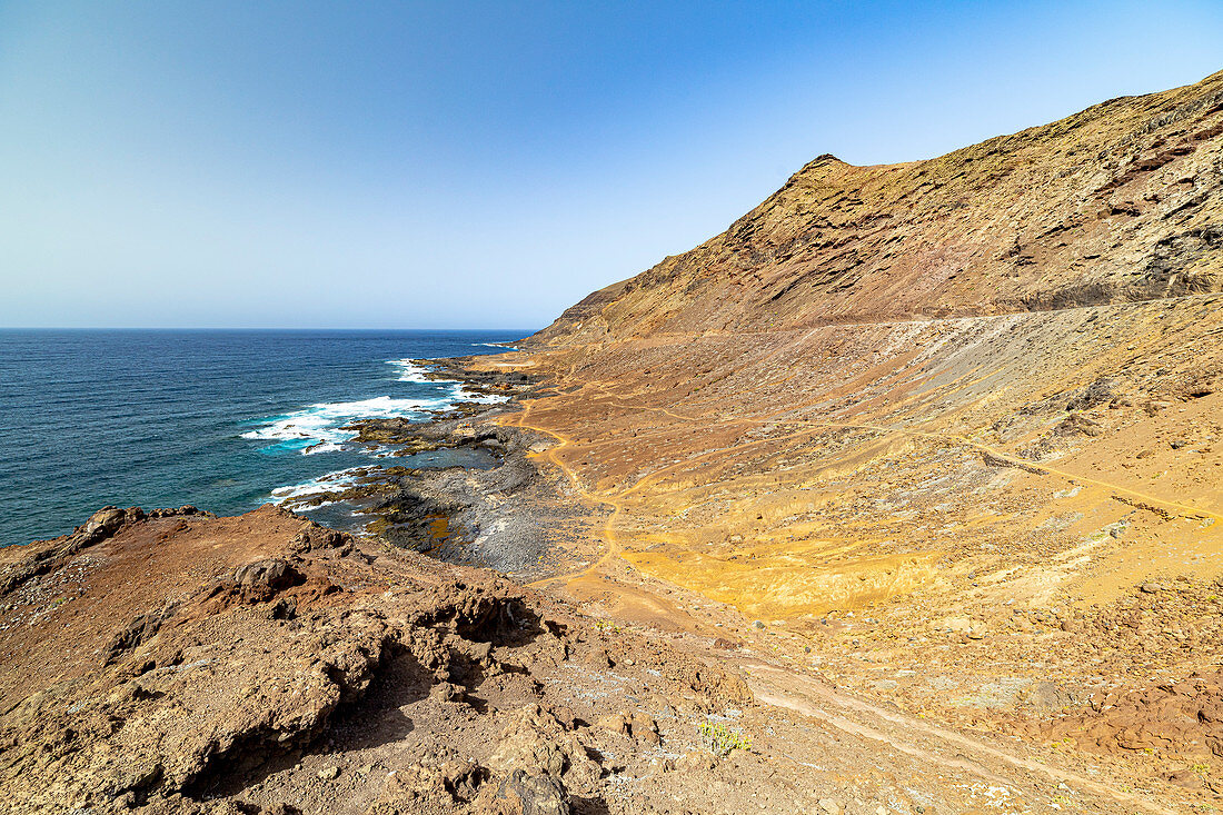 Rough coast of &quot;La Isleta&quot; - peninsula north of Las Palmas, Gran Canaria, Spain