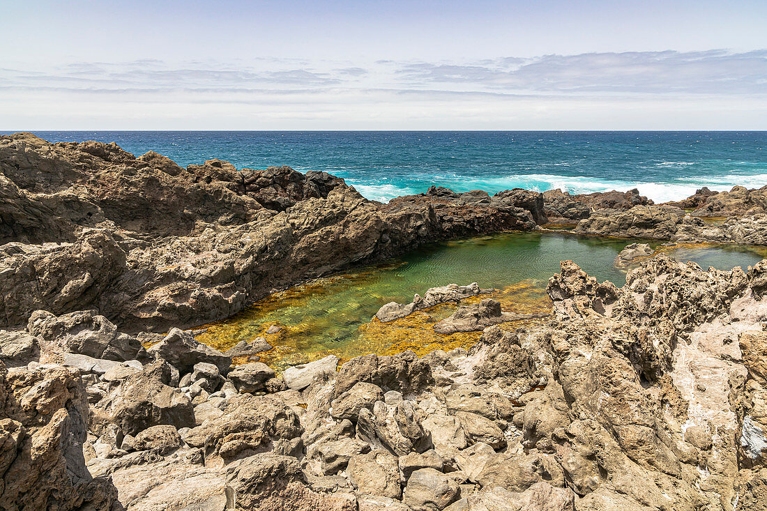 Sea water basin &quot;Charco De El Rayo&quot; in the northwest of Tenerife, Spain