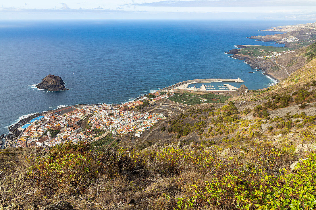 Viewpoint on Garachico, northwestern Tenerife, Spain