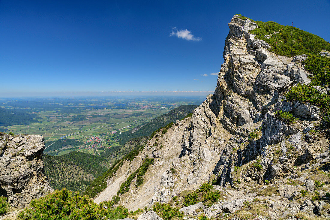 Felsabbrüche an der Hohen Kisten, Hohe Kisten, Estergebirge, Bayerische Alpen, Oberbayern, Bayern, Deutschland