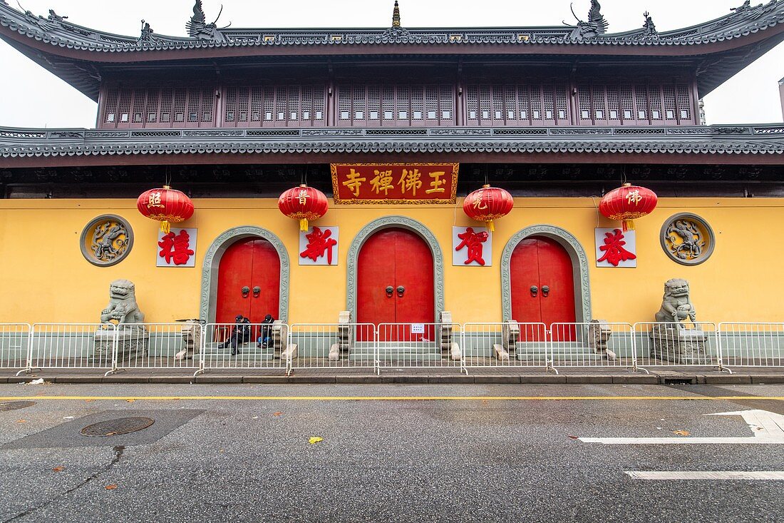 Eingang zum geschlossenen Jadebuddha-Tempel in Shanghai, China