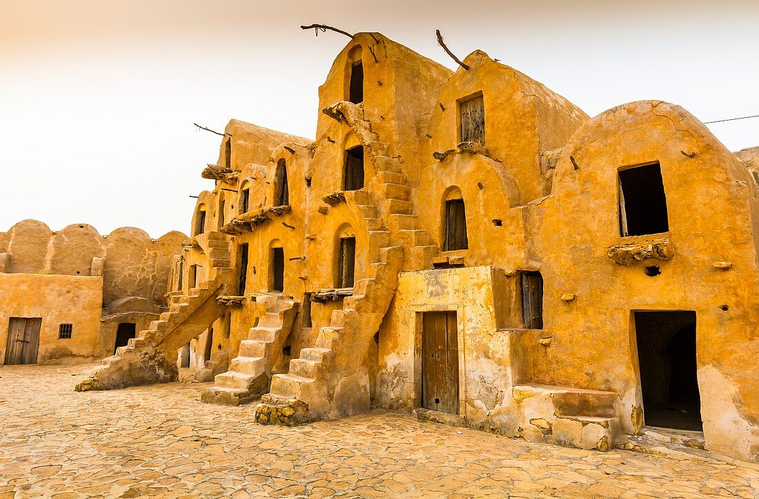 Ksar (Befestigte Speicherburgen), Ksar Ouled Soltane Dorf, Tataouine Bezirk, Tunesien, Afrika