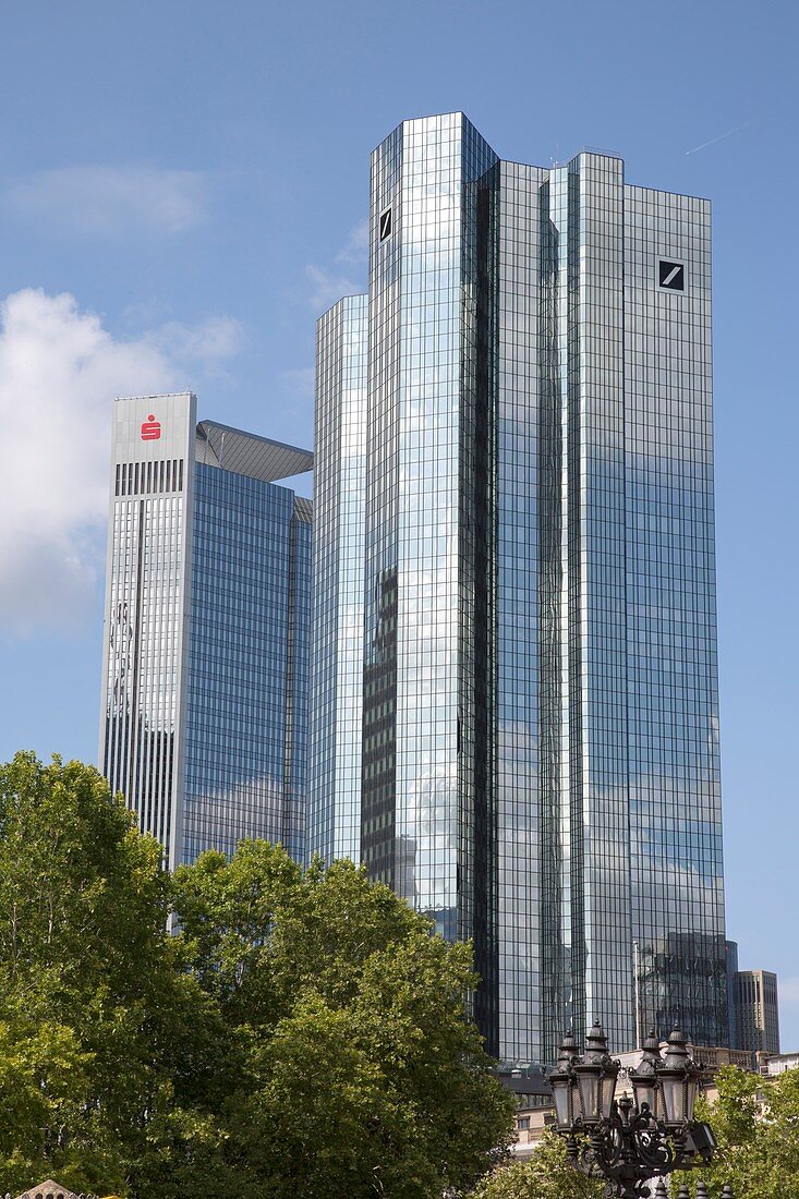Zwillingstürme der Deutschen Bank, Frankfurt am Main, Deutschland