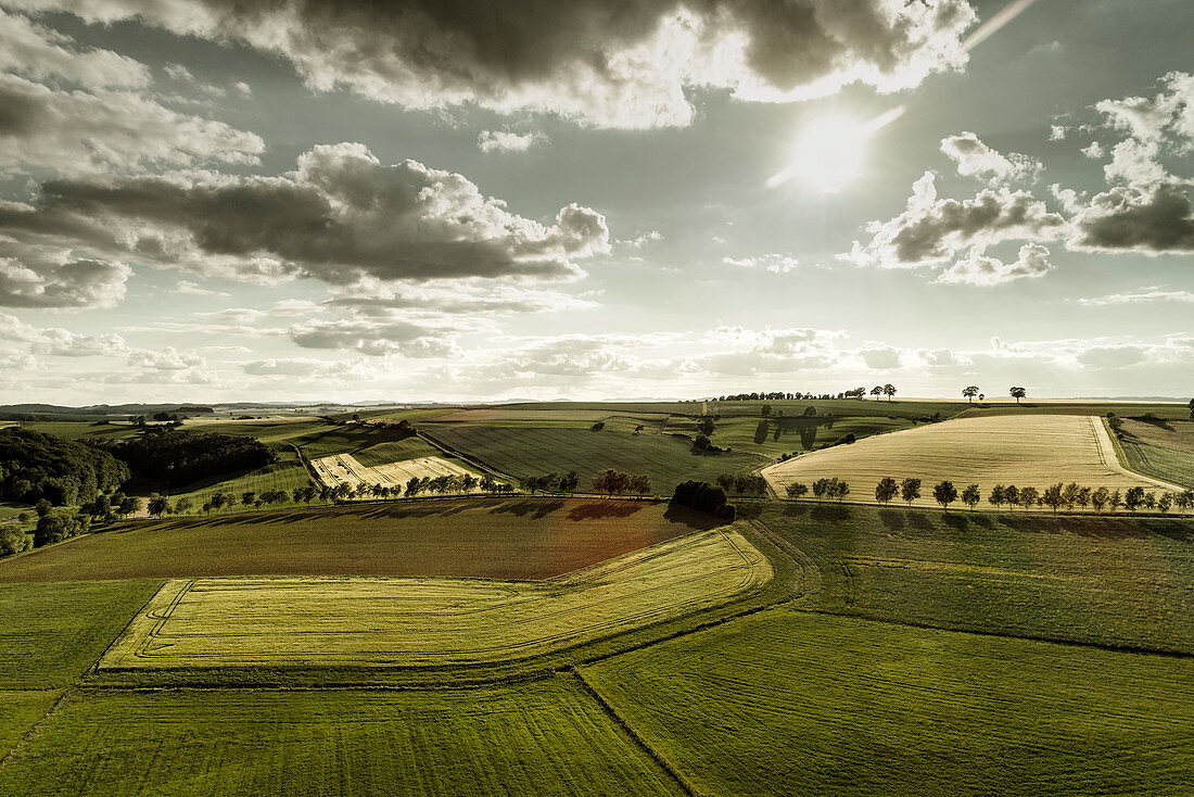 Fields near Sachsenhausen, Waldeck, Waldeck-Frankenberg, Hesse, Germany, Europe