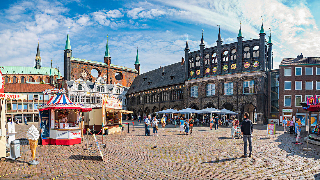 Markt in Lübeck, Schleswig-Holstein, Deutschland