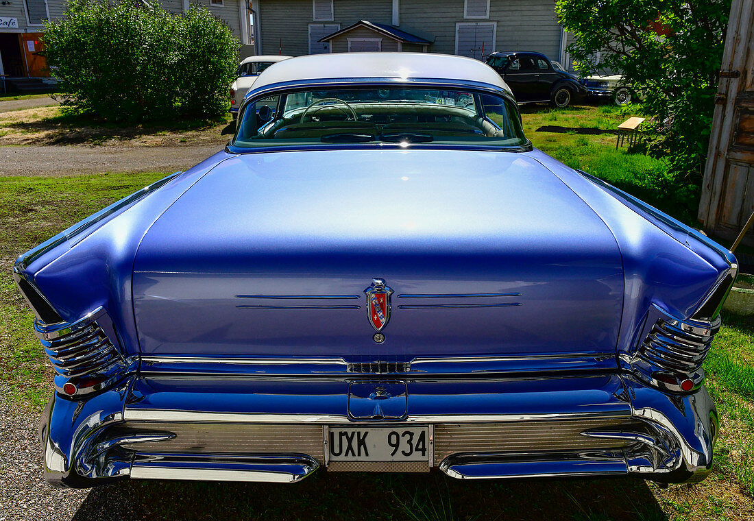 Rear view of a classic Buick car, Haparanda, Norrbottens Län, Sweden