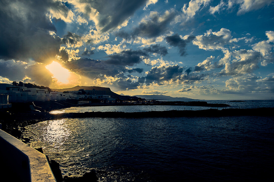 Sonnenuntergang auf Kreta, Heraklion, Griechenland