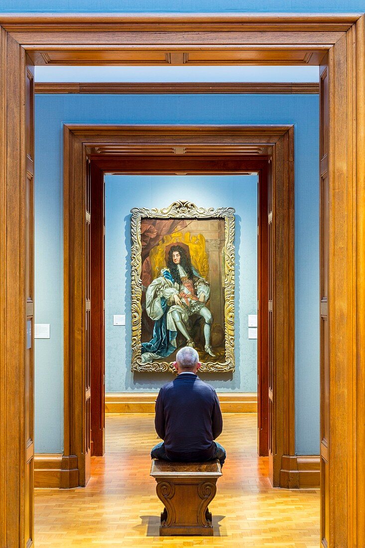 United Kingdom, London, Westminster, Trafalgar Square, the National Gallery opened in 1824, 17th century painting of King Charles II and attributed to Thomas Hawker