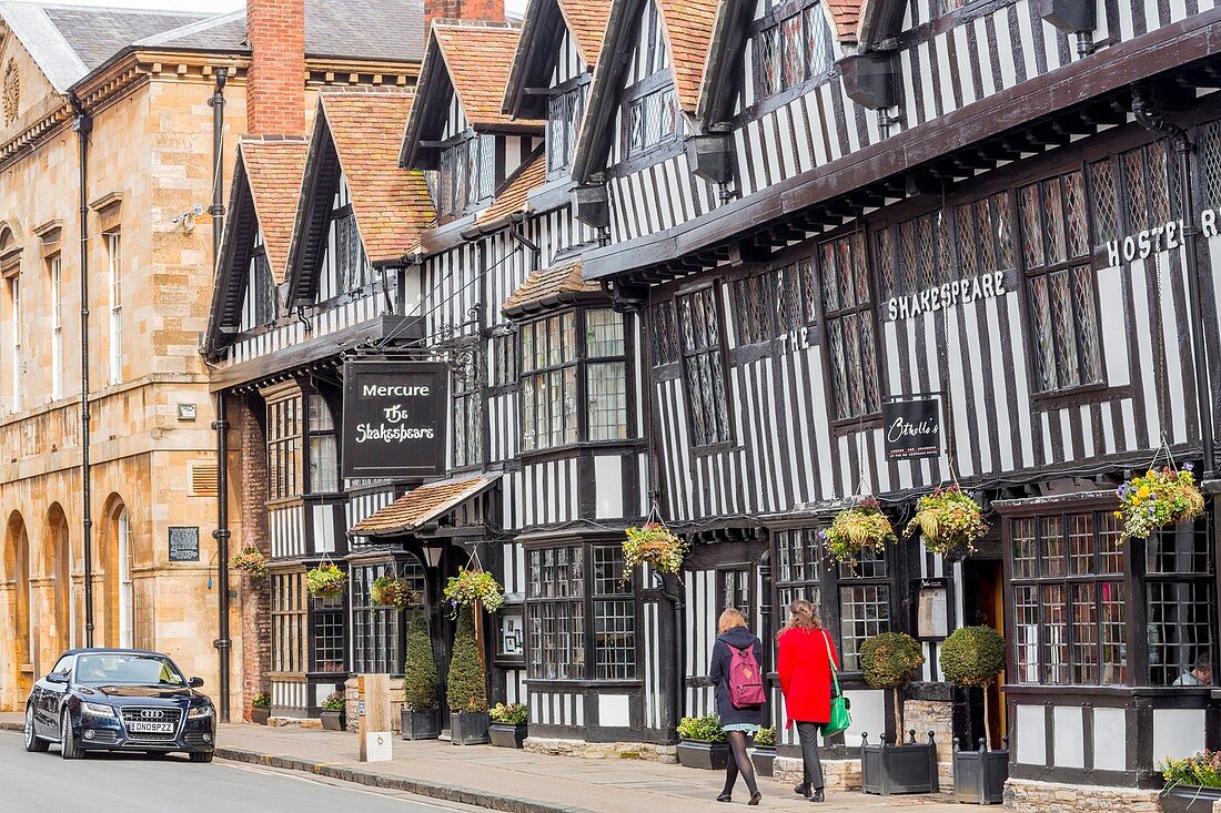 Vereinigtes Königreich, Warwickshire, Stratford-upon-Avon, Fassade der Chapel Street, Das Shakespeare Hotel (Mercure)