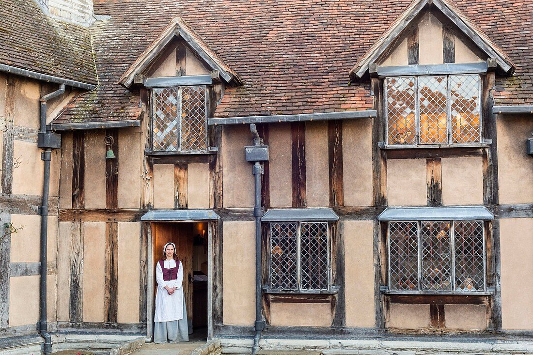 Vereinigtes Königreich, Warwickshire, Stratford-upon-Avon, Geburtsort von William Shakespeare, wo der Dramatiker die ersten fünf Jahre seiner Ehe mit Anne Hathaway verbrachte