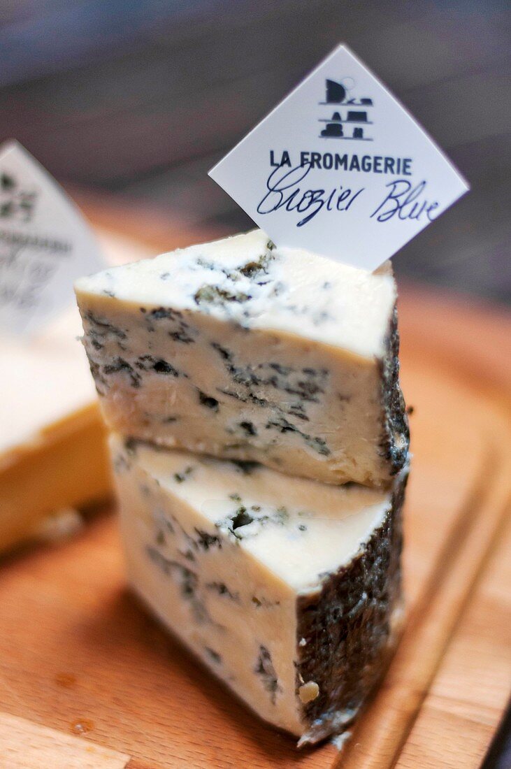 United Kingdom, London, Marylebone Village, La Fromagerie, Crozier Blue