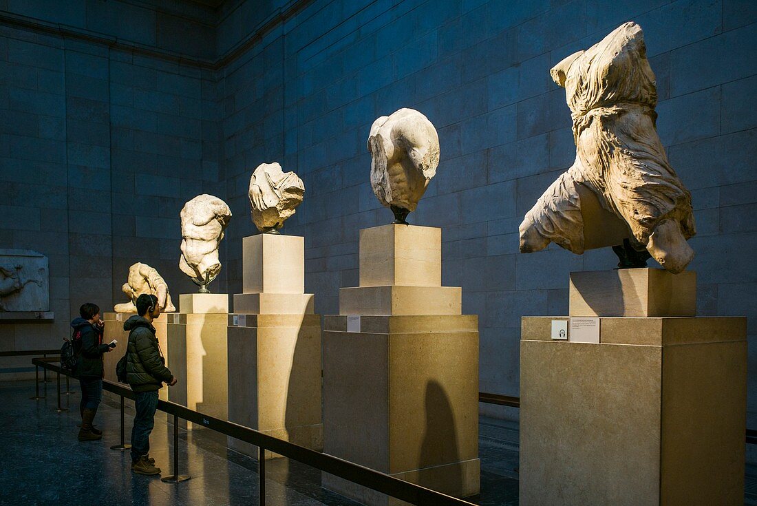 England, London, Bloomsbury, The British Museum, The Parthenon Sculptures, auch bekannt als The Elgin Marbles