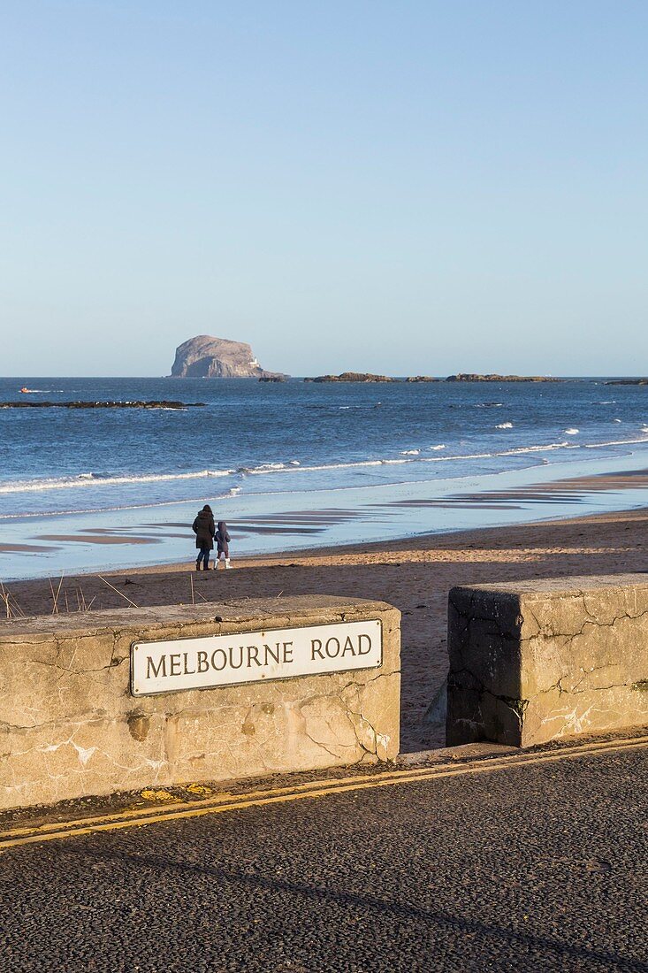 United Kingdom, Scotland, East Lothian, North Berwick, the beach from the famous Melbourne road
