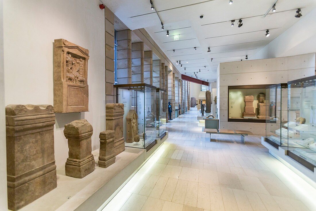 United Kingdom, Scotland, Edinburgh, listed as World Heritage, National Museum of Scotland, Roman carved stones
