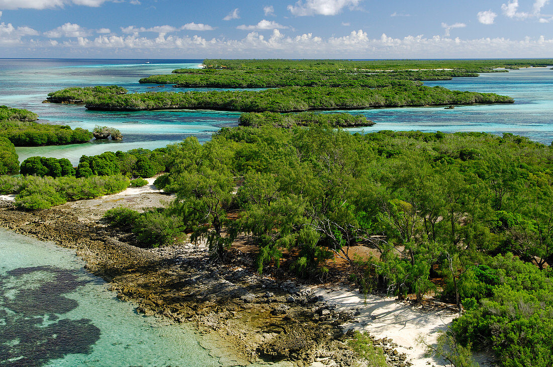 Luftaufnahme von Aldabra, Aldabra, Seychellen