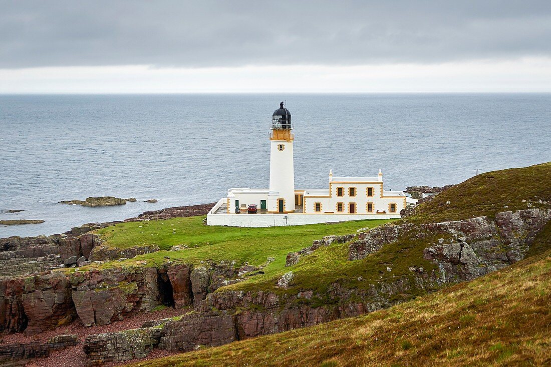 Vereinigtes Königreich, Schottland, Highland, Wester Ross, Gairloch, Melvaig, Rua Reidh Leuchtturm