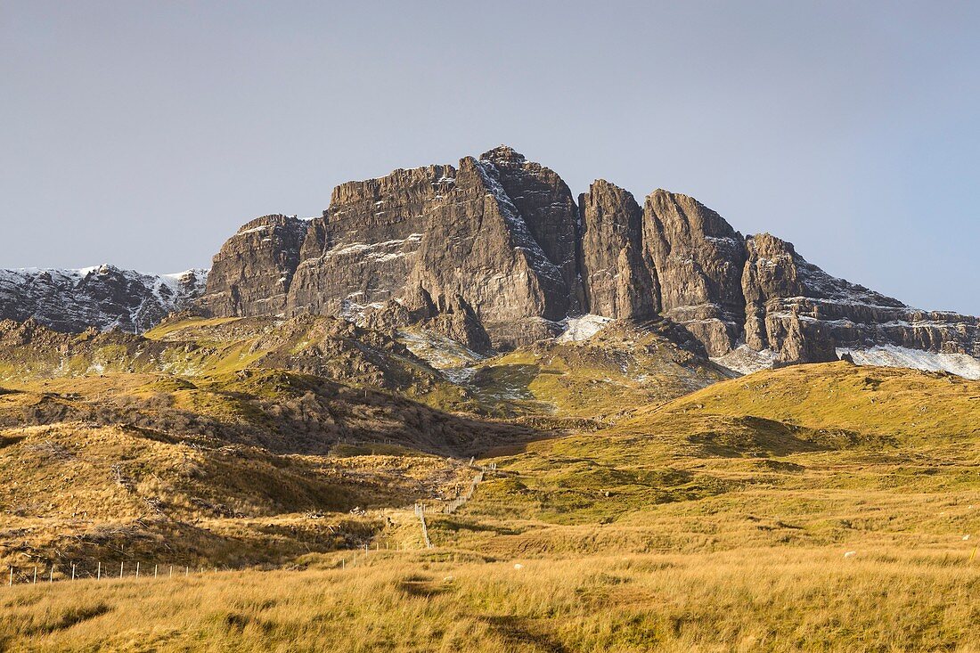 United Kingdom, Scotland, Highlands, Inner Hebrides, Isle of Sky, Trotternish, the rock formation Old Man of Storr
