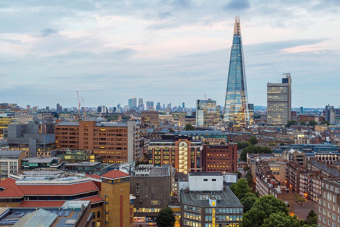United Kingdom, London, view of London and Renzo Piano's Shard Tower