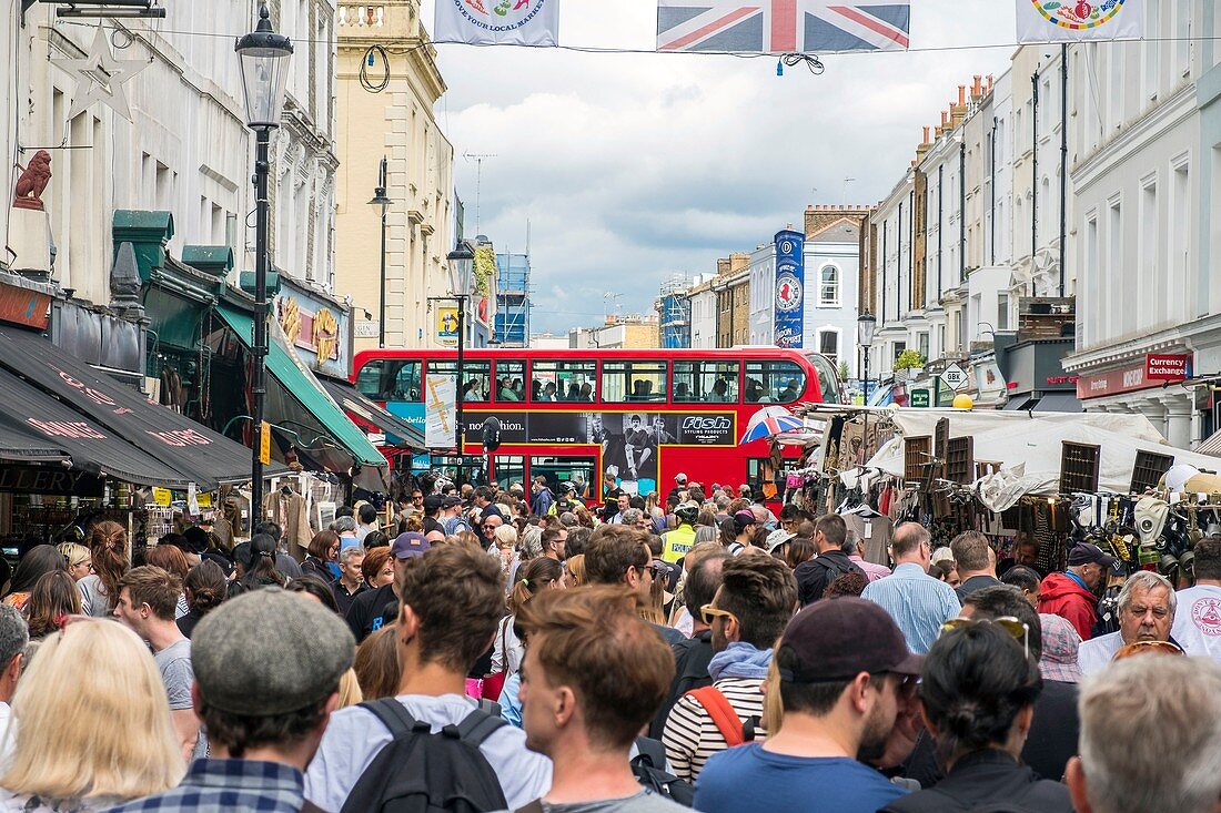 Vereinigtes Königreich, London, Notting Hill, Portobello Road, Sonntagsmarkt