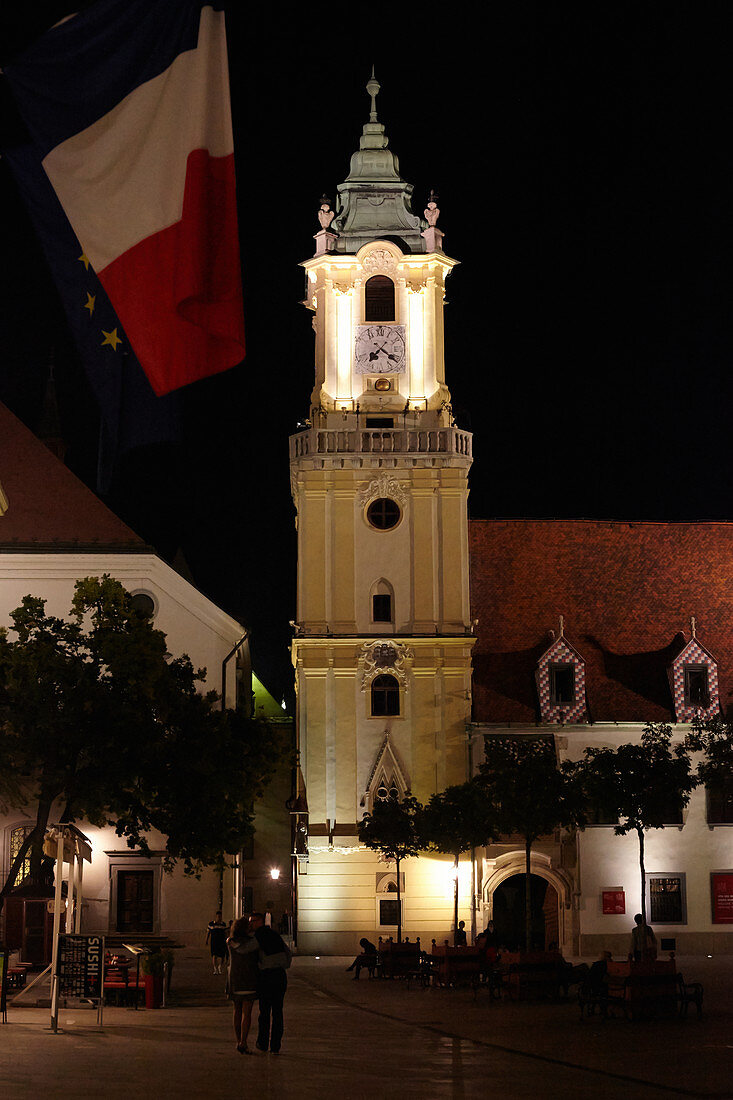 Old Town Hall at night, Bratislava, Slovakia