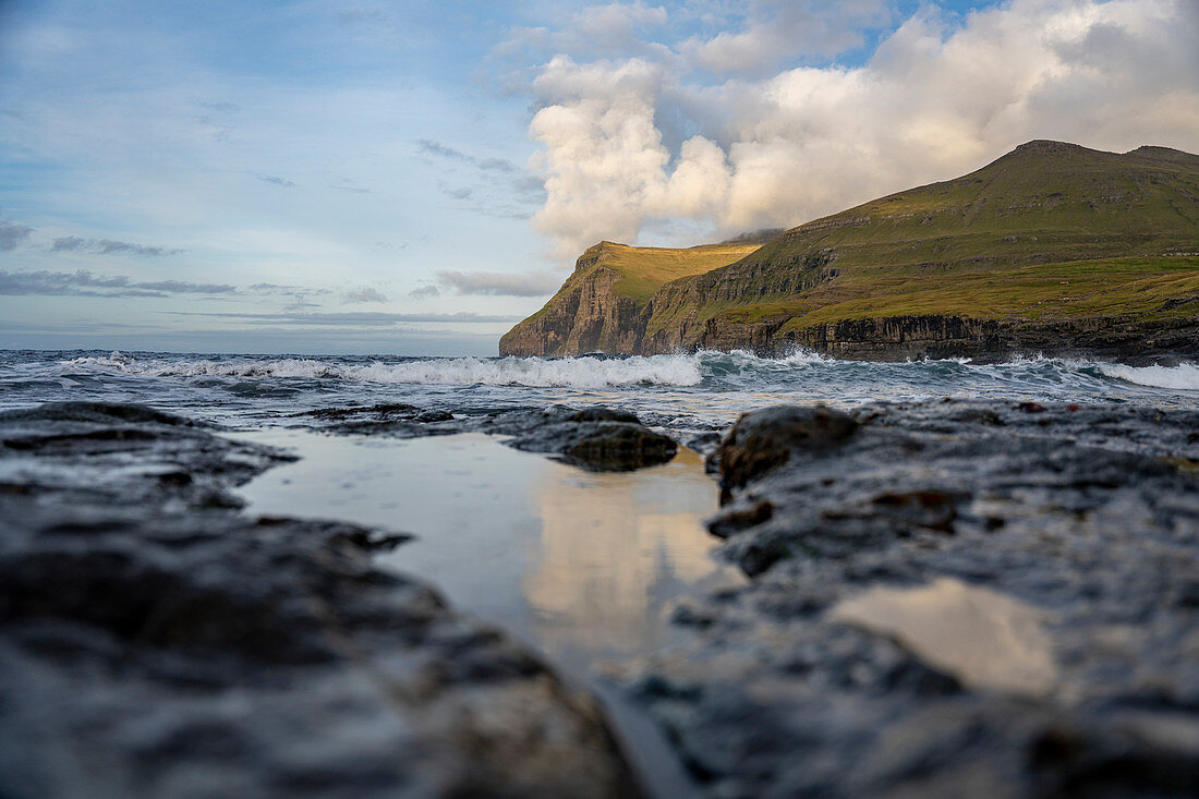 Coast at the Eiði campsite, Eysturoy; Faroe Islands.