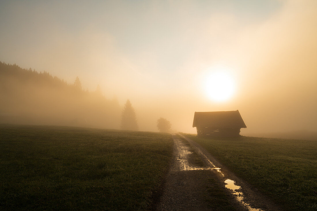 October morning at Geroldsee, Krün; Germany